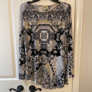 Women’s asymmetrical printed top